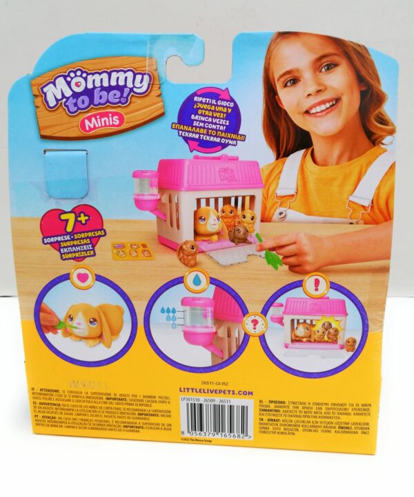 Little Live Pets- Mommy To Be Mini, Mamma Coniglietta con i suoi cuccioli, Giochi Preziosi LP301510