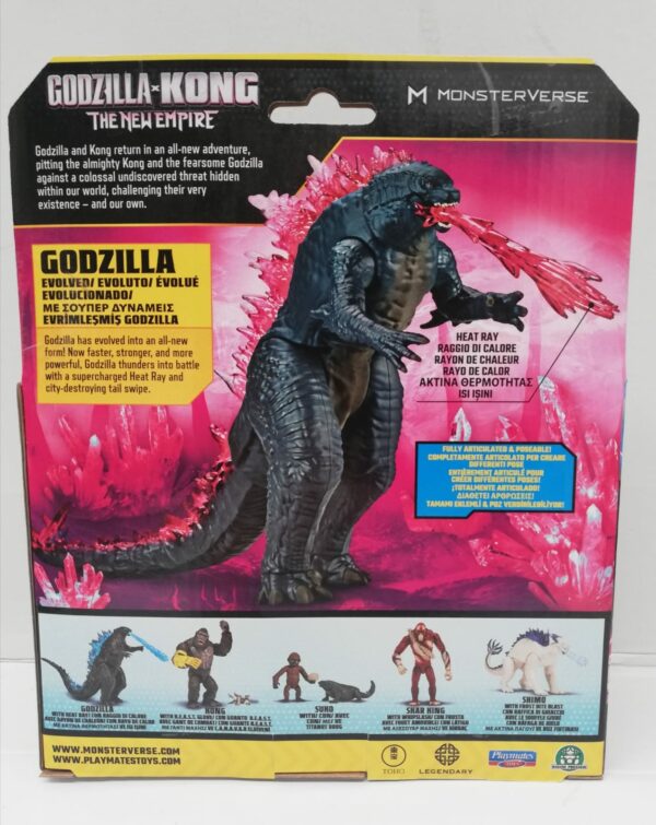 Godzilla x Kong-Godzilla Evolved, statuetta snodata, 15 cm, Giochi Preziosi MN303000