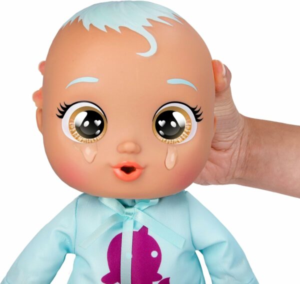 Cry Babies Newborn Bath Time Dana, Bambola Reagisce quando si bagna, Impermeabile, piange lacrime Vere, IMC Toys 921474