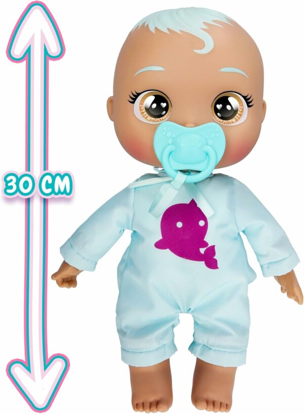 Cry Babies Newborn Bath Time Dana, Bambola Reagisce quando si bagna, Impermeabile, piange lacrime Vere, IMC Toys 921474