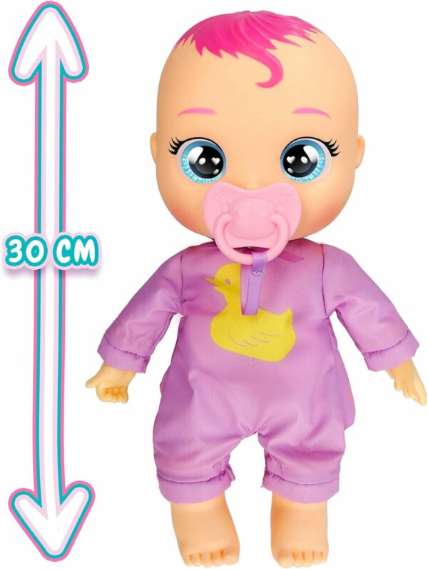 Cry Babies Newborn Bath Time Zoe, Bambola Reagisce quando si bagna, Impermeabile, piange lacrime Vere, IMC Toys 921450