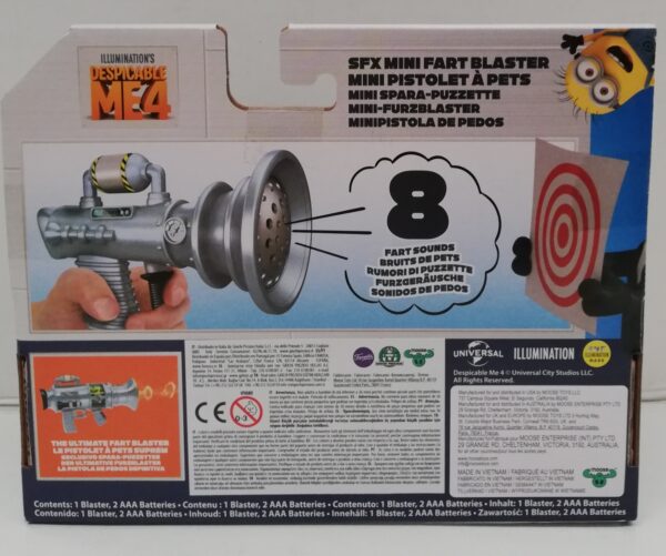 Minions - Mini Fart Blaster da Cattivissimo Me 4, 8 effetti sonori, Giochi Preziosi MN402000