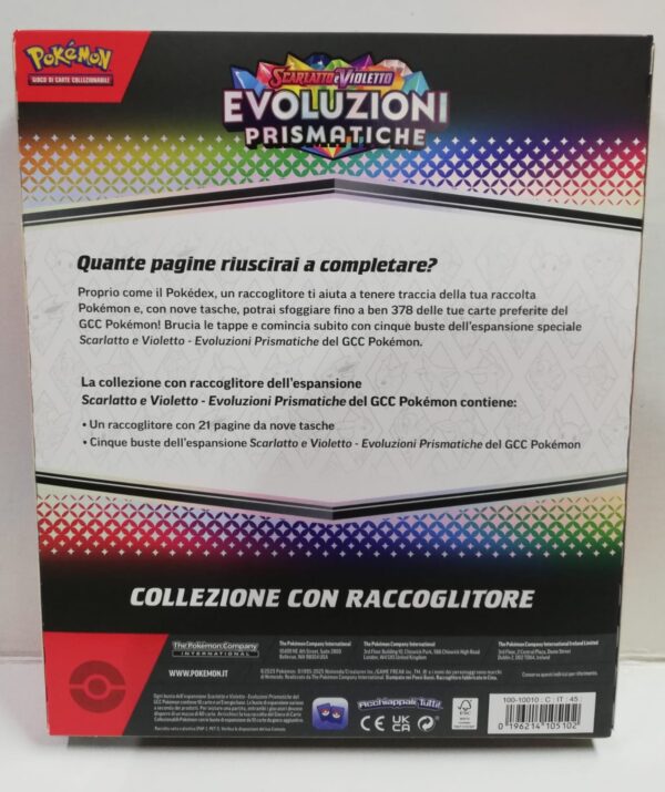 Pokemon Evoluzioni Prismatiche Collezione con Raccoglitore dell’espansione Scarlatto e Violetto in italiano - immagine 3