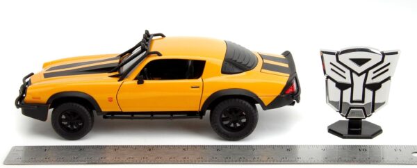 Transformers T7 Bumblebee, Chevrolet Camaro 1977 Modellino Die-cast in scala 1:24 , Simba