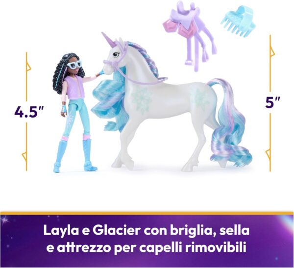 Unicorn Academy, Mini Doll Layla & Glacier con Accessori, Spin Master 6066849